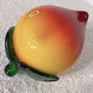 Vintage Art Glass Blown Glass Decorative Glass Peach
